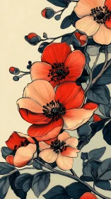 Radiant Poppies Celebrate in Rich Red and Cream Tones
