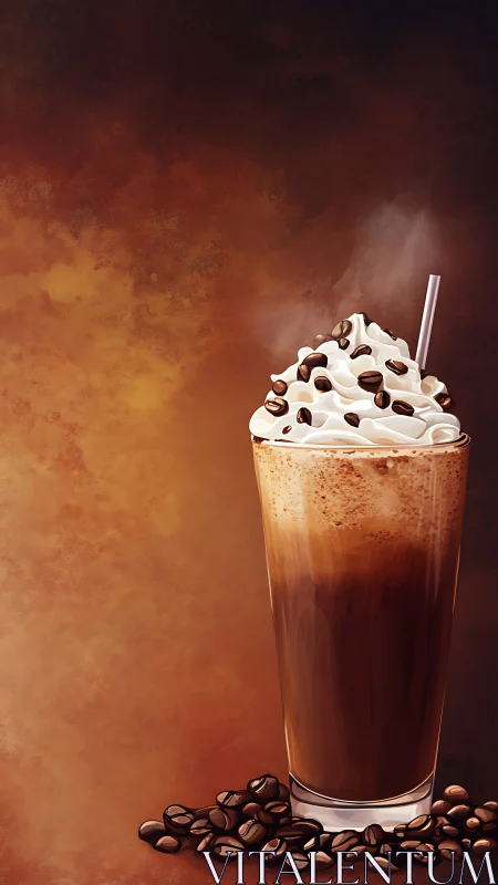 Coffee Indulgence: Whipped Dreams in a Glass.