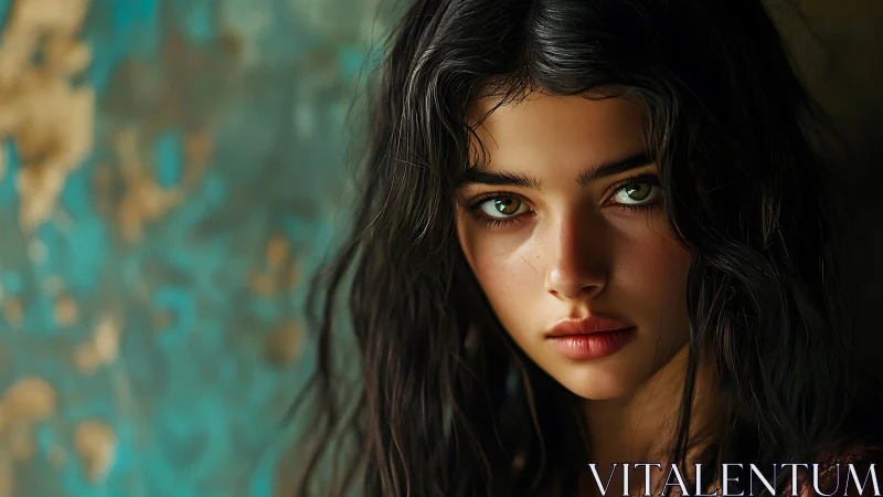 Gentle green-eyed portrait quietly invites a closer look