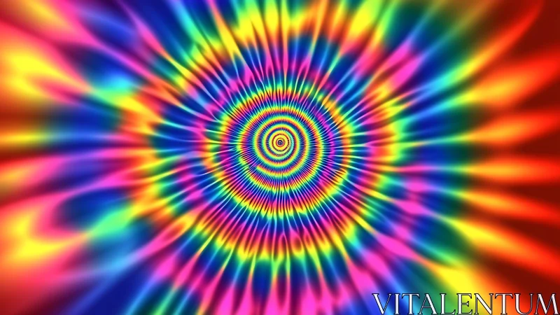 Radiant rainbow vortex draws the eye into a joyful spiral