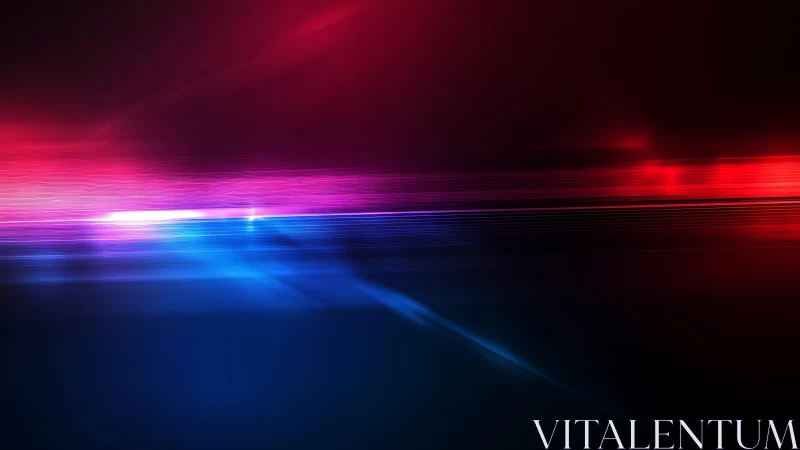 Abstract Futuristic Light Streaks in Red and Blue Digital Art.