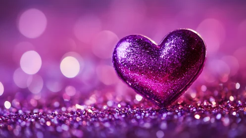 Specular magenta heart macro with defocused bokeh field.