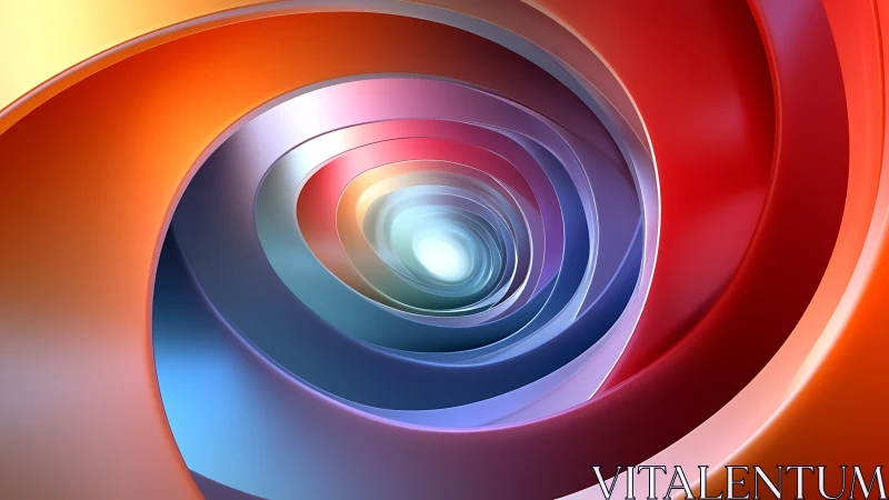 Welcoming spiral of glowing color leading into soft light.