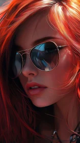 Crimson reflections chase sunlight across mirrored shades