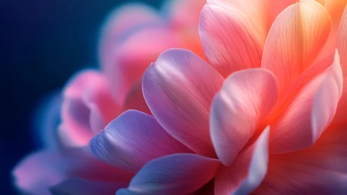 Petals Dance Through Luminous Twilight Gradients