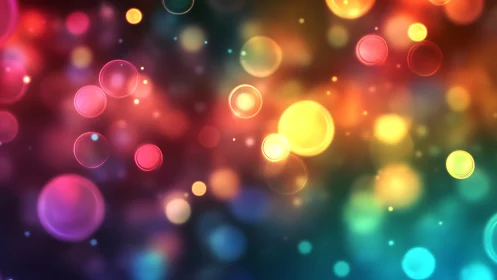 Chromatic bubble constellations drift across neon twilight.