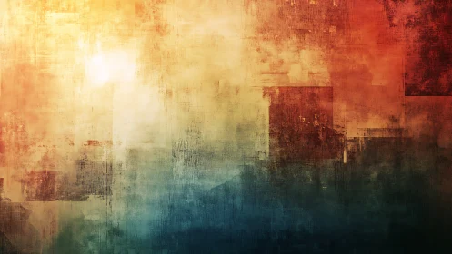 Warm to cool textured abstract color field background.