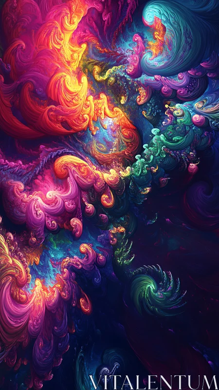 Multicolored turbulent fractal vortices form dense swirling fields
