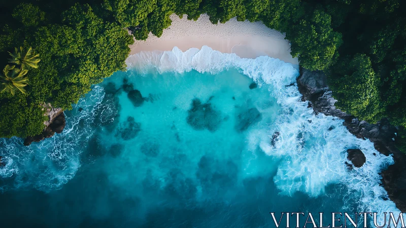 Turquoise Cove From Above: Aerial Coastal Composition.