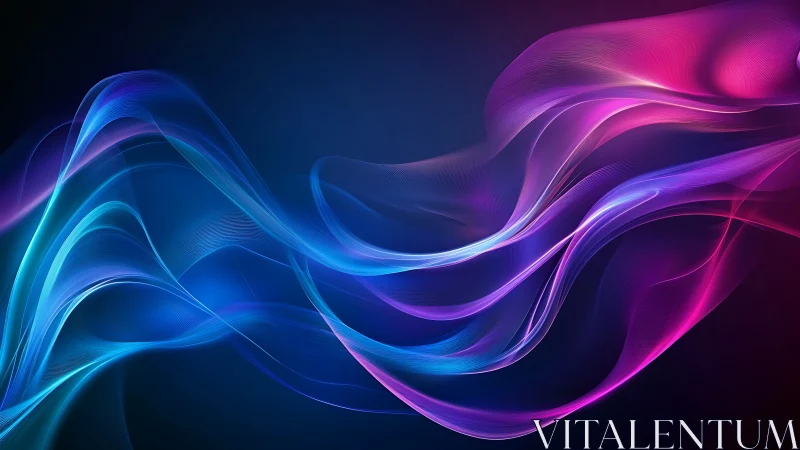 Velvet neon waves drifting across a midnight digital sky.