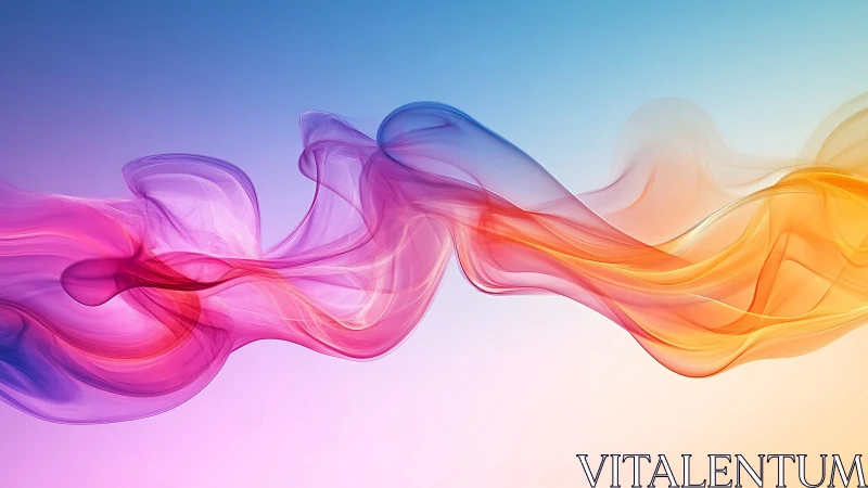 Multicolored translucent waveforms on a gradient field.