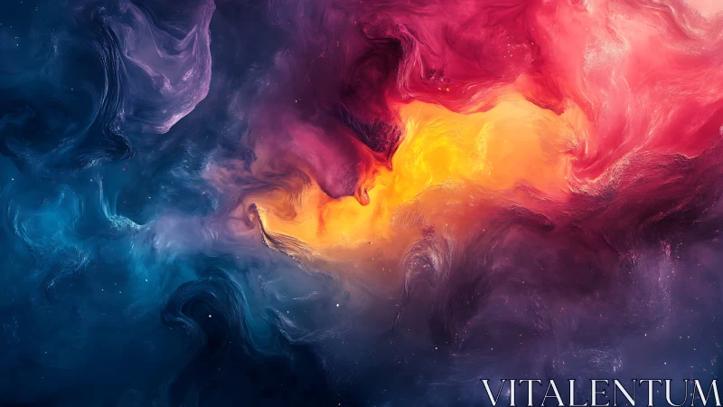 Chromatic nebular vortex in high-saturation fluid dynamics.