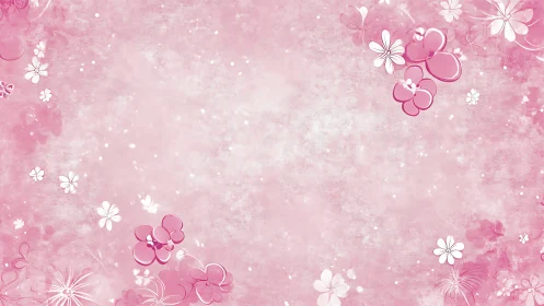 Digital Floral Composition with Gradient Overlay and Particle Effects.