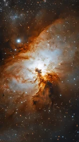 Star-forming nebula rendered with high-contrast astrophotography