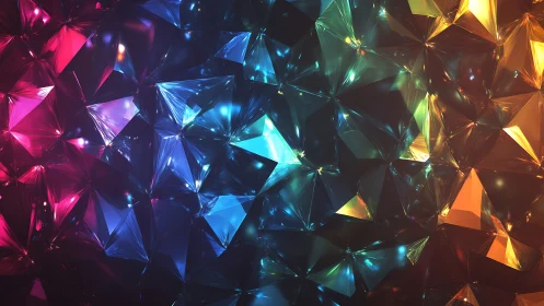 Prismatic shards whisper starlight across a neon night