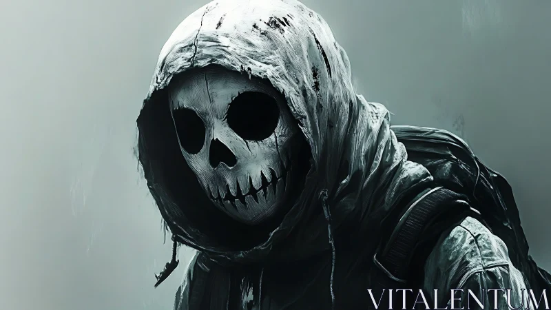 Gentle ghostly wanderer in a weathered white hooded coat.