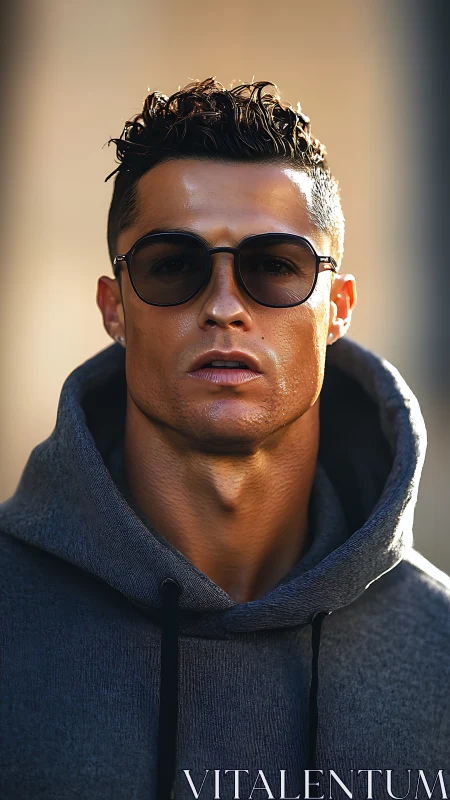 High-contrast hooded male portrait with shallow depth of field lighting