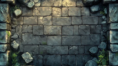 Sunlit stone courtyard invites quiet adventure and wonder