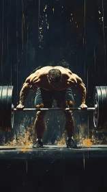 Forged Titan Bowing to the Barbell Storm of Iron.