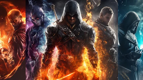 Elemental rogues ignite a fiery, icy, cosmic battlefront.