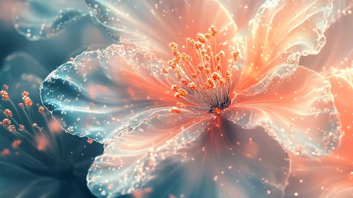 Luminescent Butterfly Rests on Delicate Blossoms