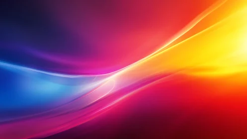 Glowing waves of color flowing into a soft radiant horizon.