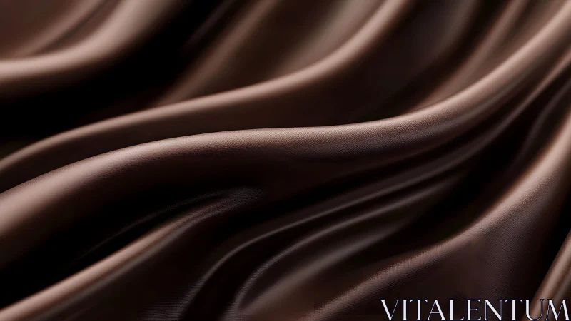 Luxurious dark brown silk fabric with smooth, flowing folds. Luxurious dark brown silk fabric with smooth, flowing folds.