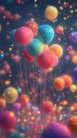 Suspended Spheres with Luminous Particles in Dark Space