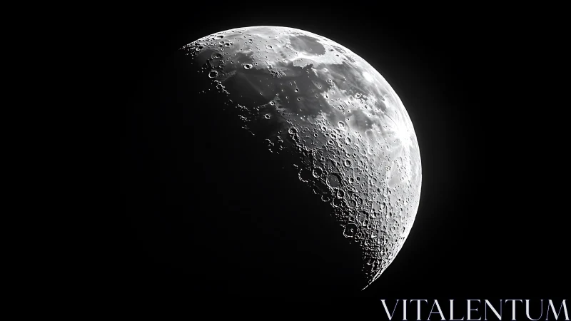Lunar terminator detail with high-relief crater topography.