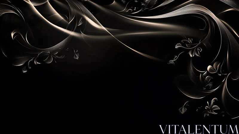 Gentle luminous ribbons drifting through midnight calm.