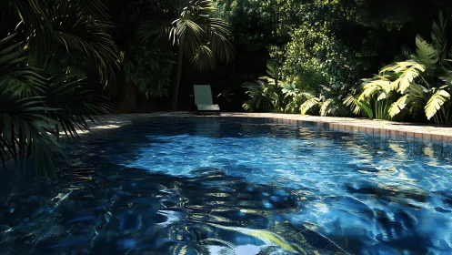 Sunlit jungle pool invites a quiet, refreshing escape