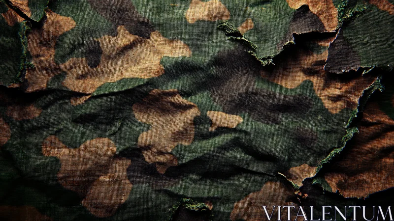 Earthy Camouflage Texture: Warm Tones Meet Woven Fabric.