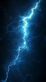 Electric blue lightning bolt on deep nocturnal gradient.