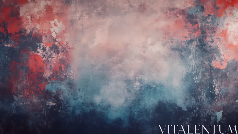 Nebula Mist Between Ember Red And Deep Ocean Blue.