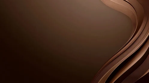 Minimalist bronze wave composition with flowing contours.