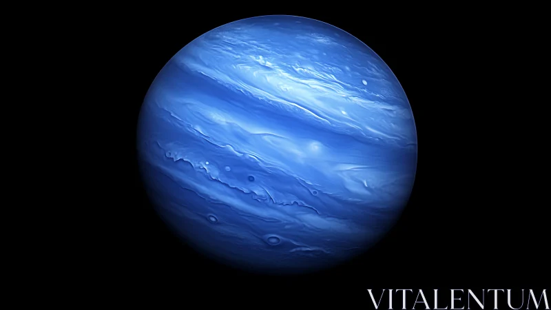 Cerulean storm giant drifting alone through velvet dark.