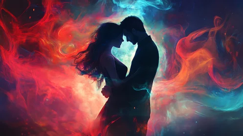 Two Hearts Ignite: A Dance of Fire and Light.