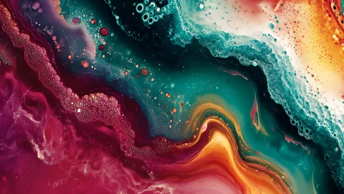 Celestial paint tides swirling in molten galaxy rivers.