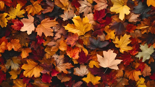 Leafy confetti carpets the scene in tangled autumn chorus