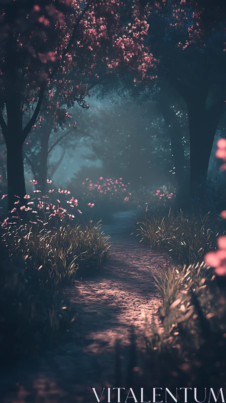 Volumetric Light Path Through Flowering Canopy with Suspended Particles