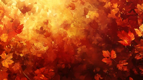 Embers of autumn swirl upward in a glowing leafstorm