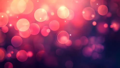 Vibrant pink and purple bokeh lights abstract digital background.