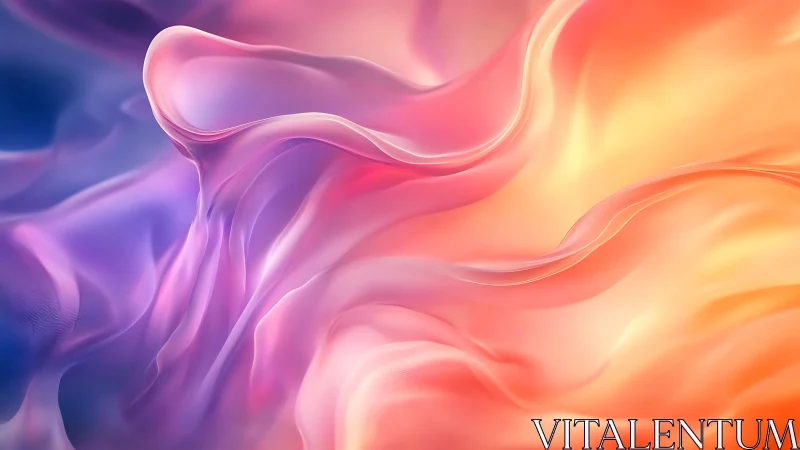 Fluid chromatic folds form a luminous abstract gradient field