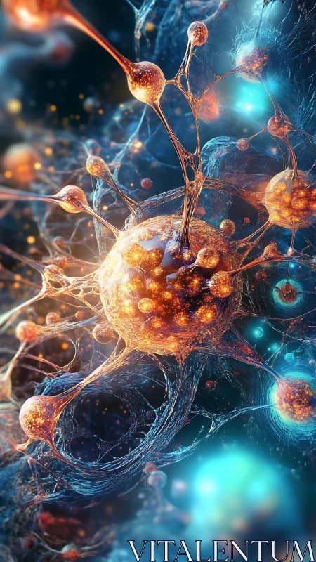 Starfire neurons weaving a glowing cosmic mindscape.