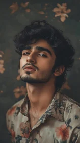 Softly confident portrait celebrates quiet, floral elegance