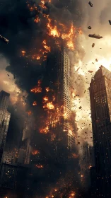 Skyscraper burns violently as explosions engulf facade