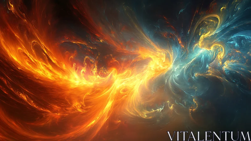 Fiery and cool cosmic currents swirl together in vivid harmony