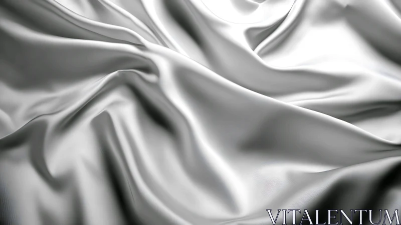 Soft silver folds curling into quiet waves of light.