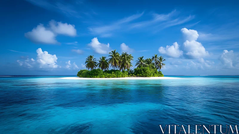 A Tropical Paradise Island Beckons with Pristine Turquoise Waters