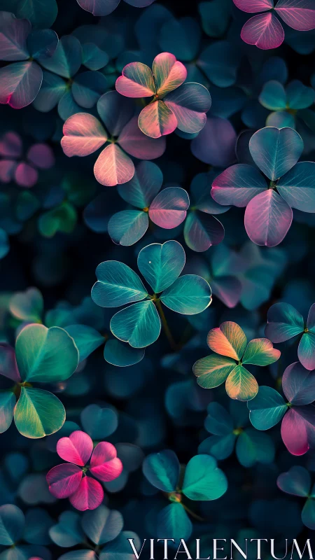 Luminous Clover Dreams in Twilight Glow